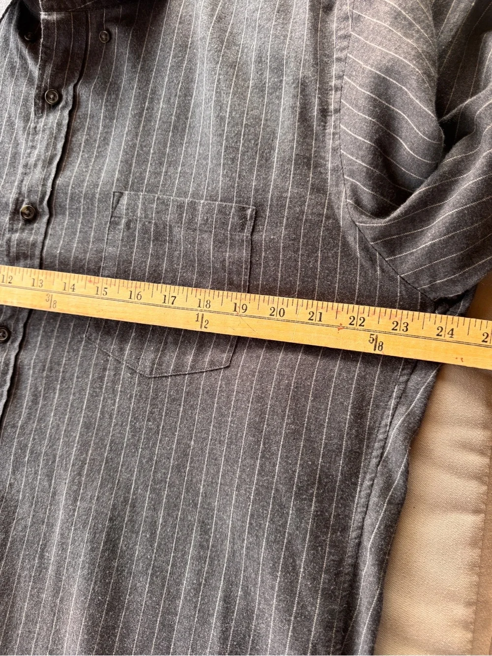 J.Crew Men’s XL Charcoal Gray Pinstripe Long Sleeve Button Up Shirt